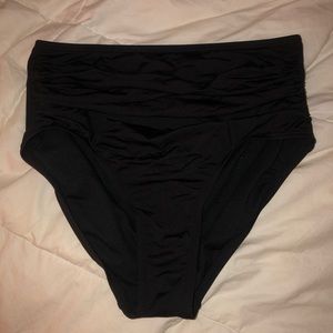 Merona Black Ruched Swim Bottoms